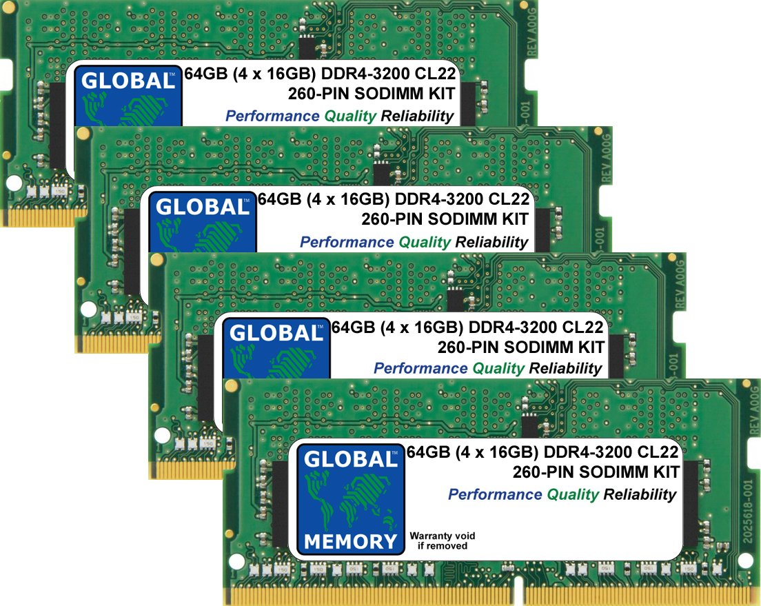 64GB (4 x 16GB) DDR4 3200MHz PC4-25600 260-PIN SODIMM MEMORY RAM KIT FOR ACER LAPTOPS/NOTEBOOKS 64GB (4 x 16GB) DDR4 3200MHz PC4-25600 260-PIN SODIMM MEMORY RAM KIT FOR ACER LAPTOPS/NOTEBOOKS